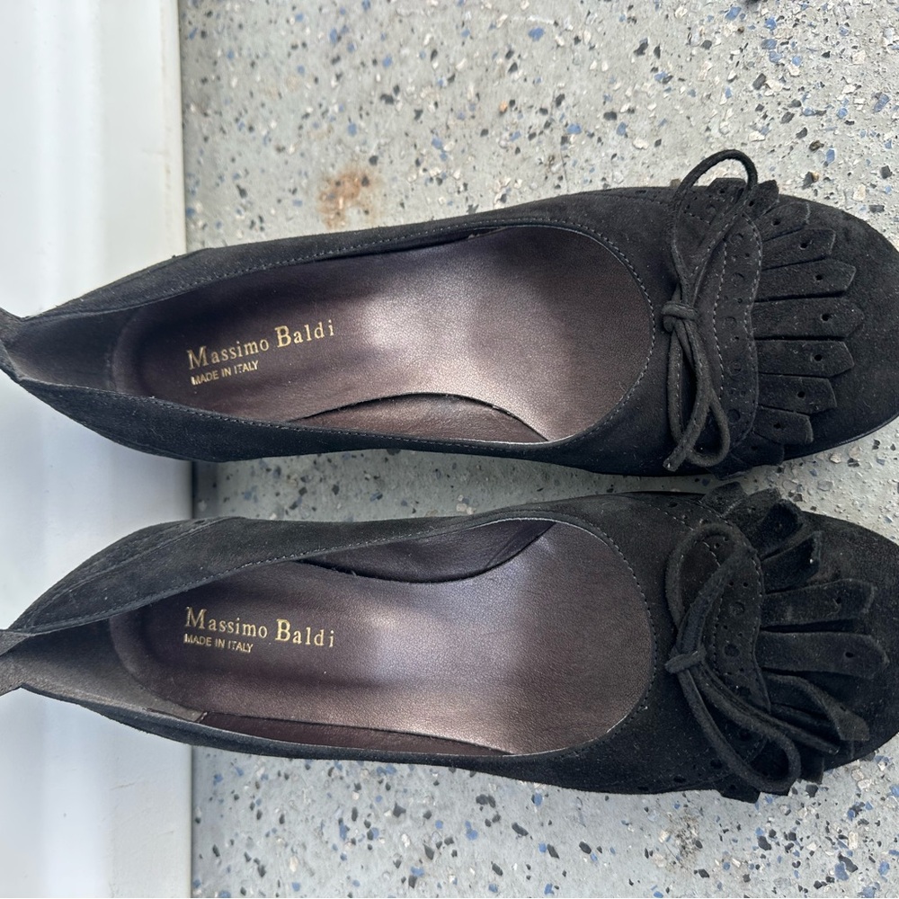 Massimo Baldi Black Suede Women's Loafers